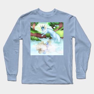 Mermaid with water fox Long Sleeve T-Shirt